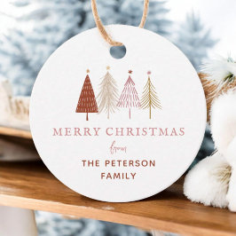 Etiquetas de regalo de vacaciones navideñas modern