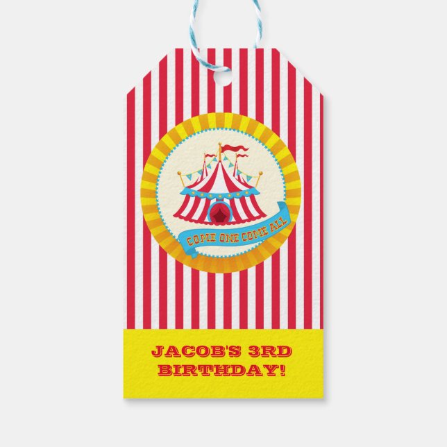 Etiquetas de regalo del Carnaval personalizado (Reverso)