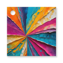 Etiquetas de regalo del collage de papel colorido