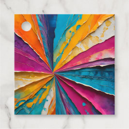 Etiquetas de regalo del collage de papel colorido