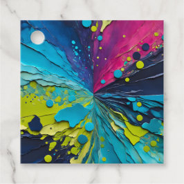 Etiquetas de regalo del collage de papel colorido