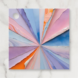 Etiquetas de regalo del collage de papel colorido