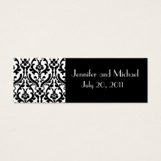 Etiquetas de regalo del favor de la boda de Damask