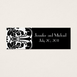 Etiquetas de regalo del favor de la boda de Damask