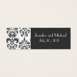 Etiquetas de regalo del favor de la boda de Damask