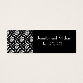 Etiquetas de regalo del favor de la boda de Damask