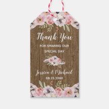 Etiquetas de regalo del Favor de la Boho Floral de