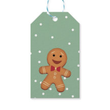 Etiquetas de regalo del hombre de pan de jengibre
