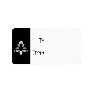 Etiquetas de regalo del patrón del árbol de Navida