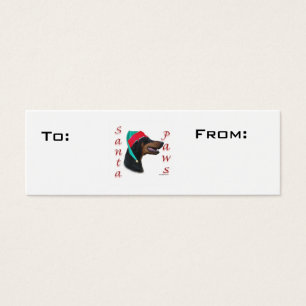 Etiquetas de regalo Doberman Pinscher Paws
