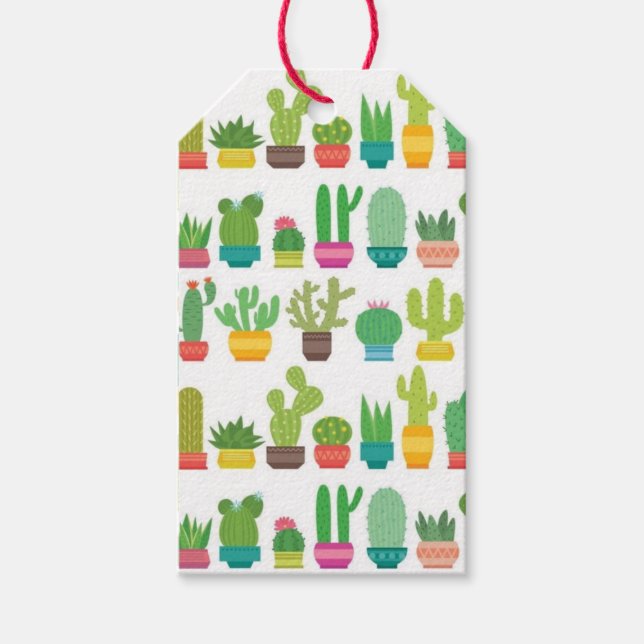 Etiquetas de regalo - Muchos Cactus (Anverso)
