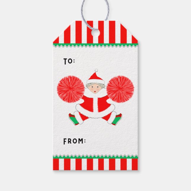 Etiquetas de regalo navideño animadoras (Anverso)