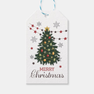 Etiquetas de Regalo navideño - Árbol de Navidad - 