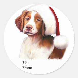 Etiquetas de regalo navideño de Santa Bretaña
