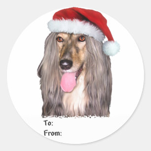 Etiquetas de regalo navideño del perro hetero Papá