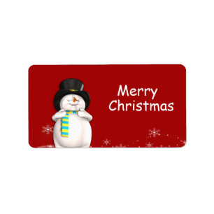 Etiquetas de regalo navideño del personalizado Sno