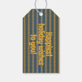 Etiquetas de regalo navideño más felices