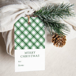 Etiquetas de regalo navideño verde