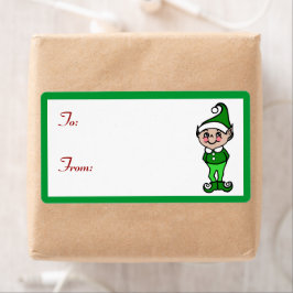 Etiquetas de regalo para elfos de Navidad