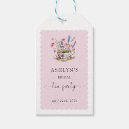 Etiquetas de regalo para fiesta de té de despedida
