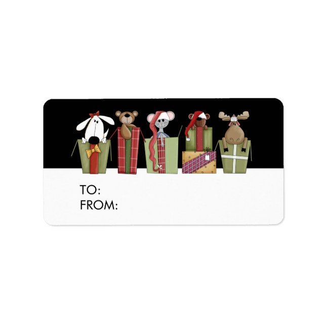 Etiquetas de regalo para las vacaciones (Frente)