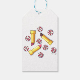 Etiquetas de regalo para los besos de menta
