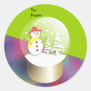Etiquetas de regalo para Pegatinas de Globe de nie