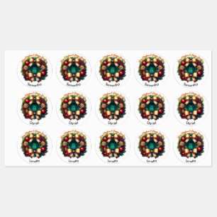 Etiquetas de regalo personalizadas de Navidad con 