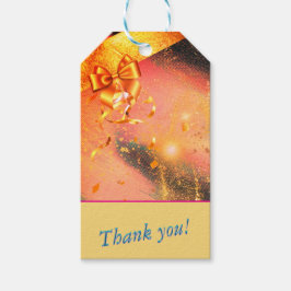 Etiquetas de regalo personalizadas de oro vibrante