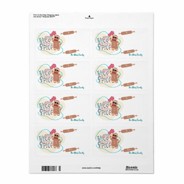 Etiquetas de regalo personalizadas para Navidades  (Hoja Entera)