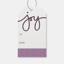 Etiquetas de regalo Purple JOY | 10 paquete