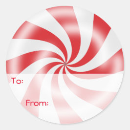 Etiquetas de regalo Red Peppermint Candy