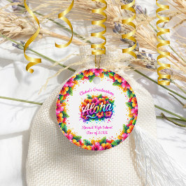 Etiquetas de regalo redondas del partido de gradua