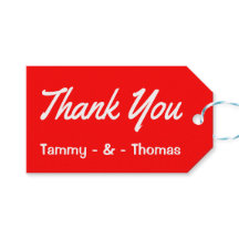 Etiquetas De Regalo Rojas Y Blancas Personalizadas