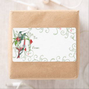 Etiquetas de regalos de Navidad con remolino de co
