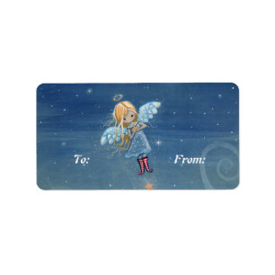 Etiquetas de Regalos de Navidad Estrellita Ángel