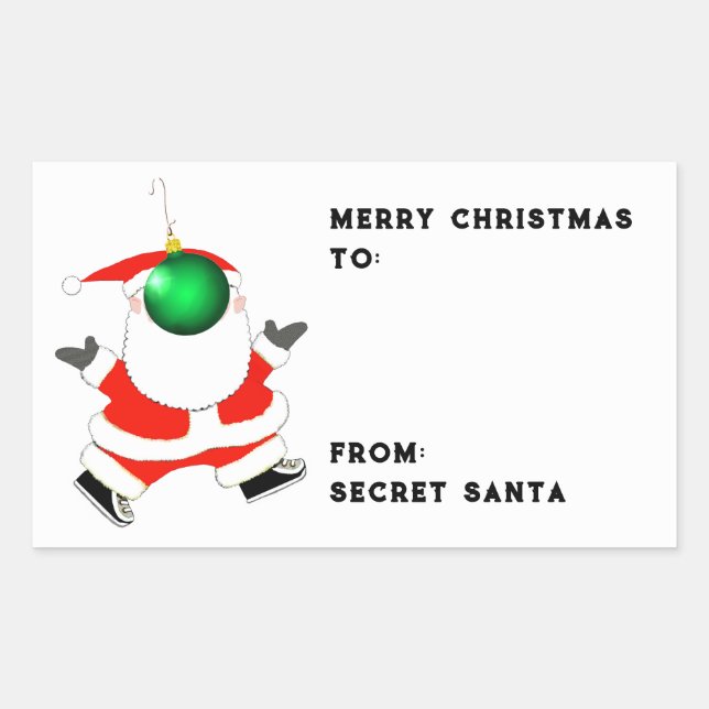 Etiquetas de regalos de Santa Secreto (Anverso)