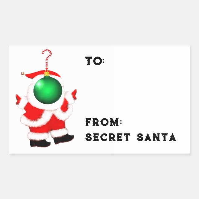 Etiquetas de regalos de Santa Secreto (Anverso)