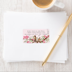 Etiquetas de respuesta Vintage Birds Flor de Cerez
