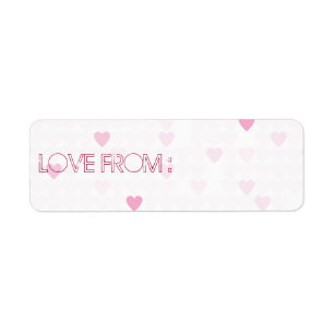 ETIQUETAS DE RETORNO DE "AMOR AL CORAZÓN" DE ROPA