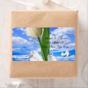 Etiquetas de retorno de dirección Tulipanes de pal