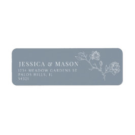 Etiquetas de retorno elegantes de color azul turbi