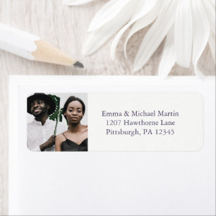 Etiquetas de retorno simples de un Boda fotográfic