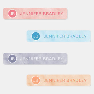 Etiquetas de ropa de nombre personalizado de monog