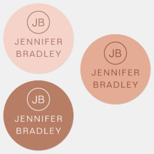 Etiquetas de ropa de nombre personalizado Monogram