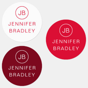 Etiquetas de ropa de nombre personalizado Monogram