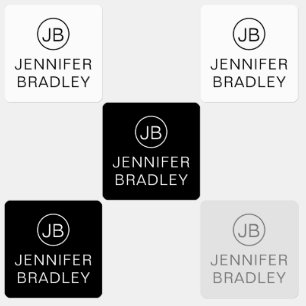 Etiquetas de ropa de nombre personalizado Monogram