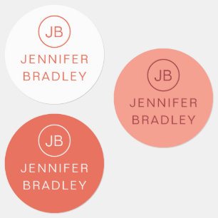 Etiquetas de ropa de nombre personalizado Monogram