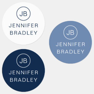 Etiquetas de ropa de nombre personalizado Monogram