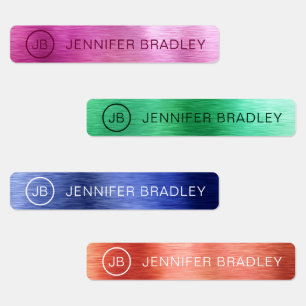 Etiquetas de ropa de nombre personalizado Monogram